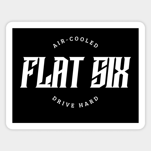 Air-Cooled Flat Six 911 Outlaw Sticker by v55555